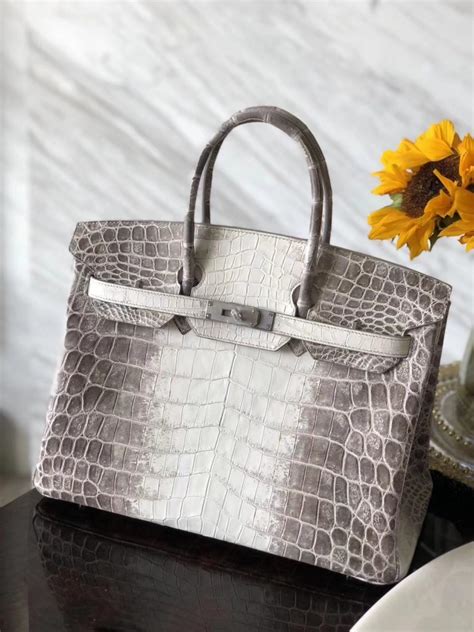 hermes 35 birkin bag in himalayan crocodile|hermes himalayan birkin bag price.